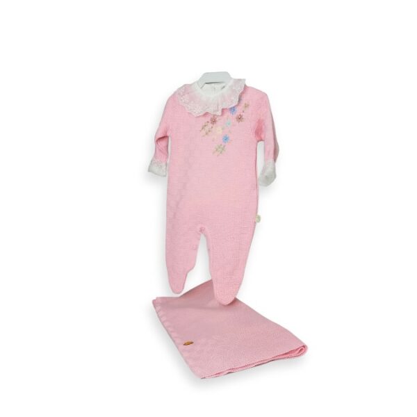 Saída Maternidade Rosa com Flores