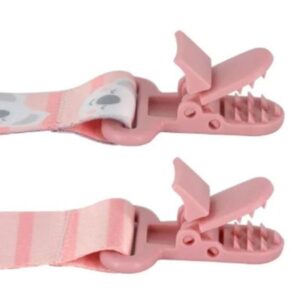 Kit Prendedor de Chupeta Coala Rosa