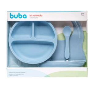 Kit Refeição Introdução Alimentar De Silicone Para Bebê 3Peças