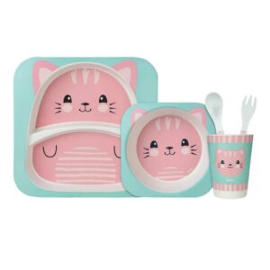 Kit Refeição Bambu Gatinha