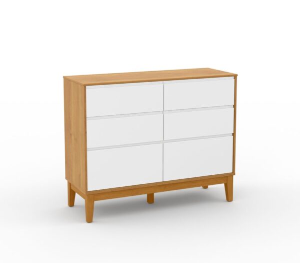 Cômoda com Seis Gavetas Nature Clean Eco Wood Matic
