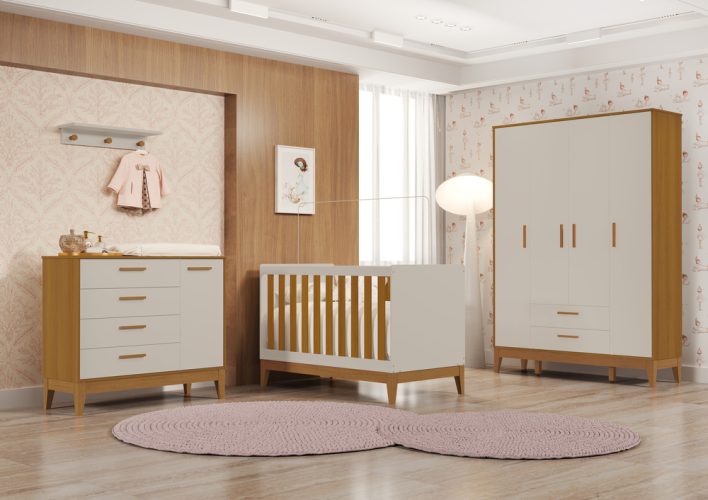 Berço Flip Branco Fosco Savana - Imagem 3