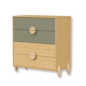 Cômoda Gracia Gaveteiro Naturale com Oliva Reller