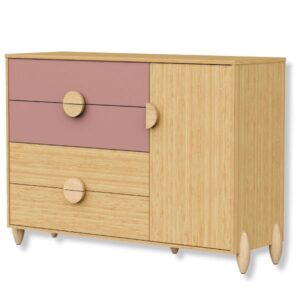 Cômoda Gracia Sapateira Naturale com Rosê Reller