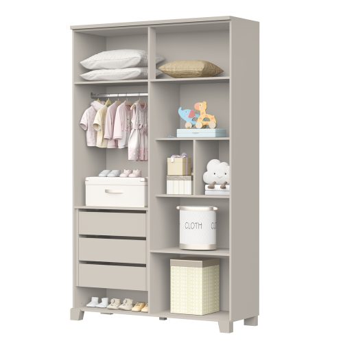 Roupeiro Luna 4 Portas Areia Fosco Reller - Imagem 2