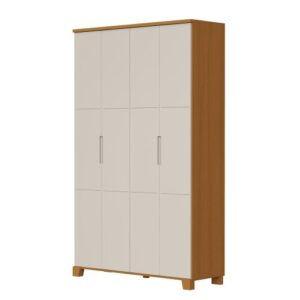 Roupeiro Luna 4 Portas Areia Fosco Savana Reller