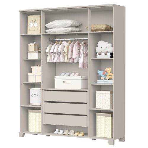 Roupeiro Luna 4 Portas Max Areia Fosco Reller - Imagem 2