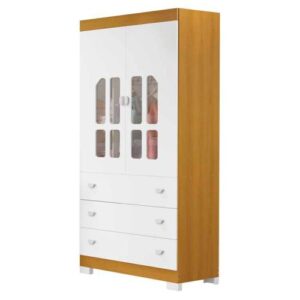 Roupeiro New Katatau 2 Portas 3 Gavetas Branco Fosco Savana