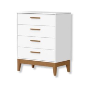 Cômoda Gaveteiro Flip 4 Gavetas Branco Fosco