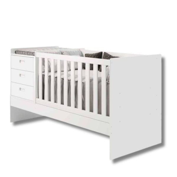 Berço Multiuso Luna Branco Fosco Reller - Imagem 2