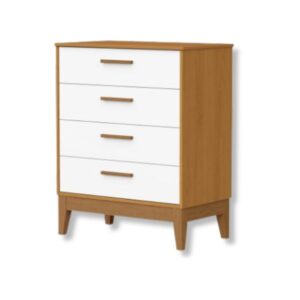 Cômoda Gaveteiro Flip 4 Gavetas Branco Fosco Savana