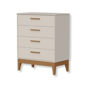 Cômoda Gaveteiro Flip 4 Gavetas Areia Fosco