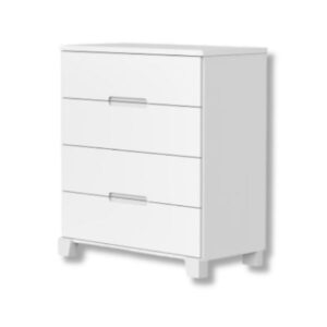 Cômoda Gaveteiro Luna 4 Gavetas Branco Fosco Reller