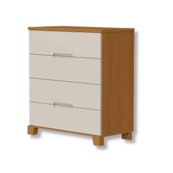 Cômoda Gaveteiro Luna 4 Gavetas Areia Fosco Savana Reller