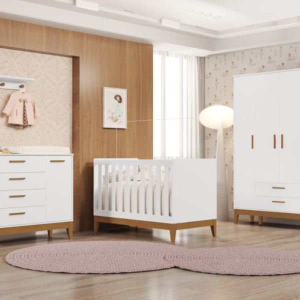 Cômoda Sapateira Flip 1 Porta 4 Gavetas Branco Fosco - Imagem 3