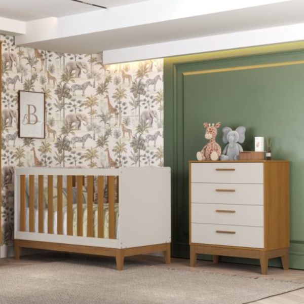 Cômoda Gaveteiro Flip 4 Gavetas Areia Fosco Savana - Imagem 2