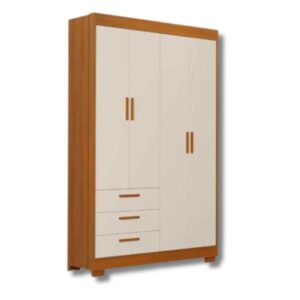 Roupeiro Zaki 4 Portas 3 Gavetas Areia Fosco Savana