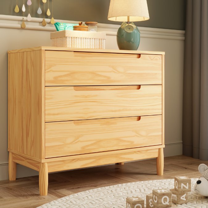 Cômoda Infantil 3 Gavetas Coleção Lion Cor Nature - Imagem 2