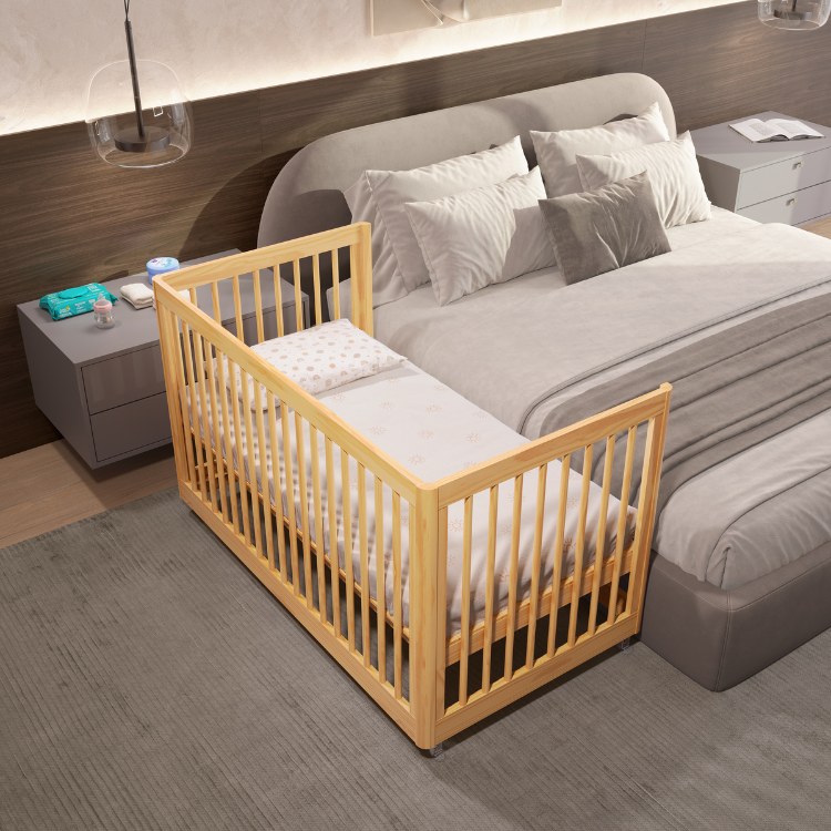 Berço 3 em 1 Evolutivo Coleção Lion Amadeirado Cor Nature - Imagem 3