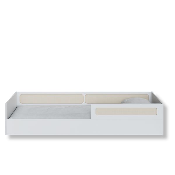 Cama Montessoriana Com Rattan Tamanho Solteiro Coleção Divertidamente Cor Branca Divicar - Imagem 4