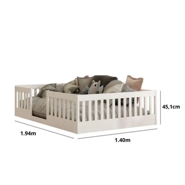 Cama Cercadinho Casal Montessori Puppi Mobile - Imagem 2